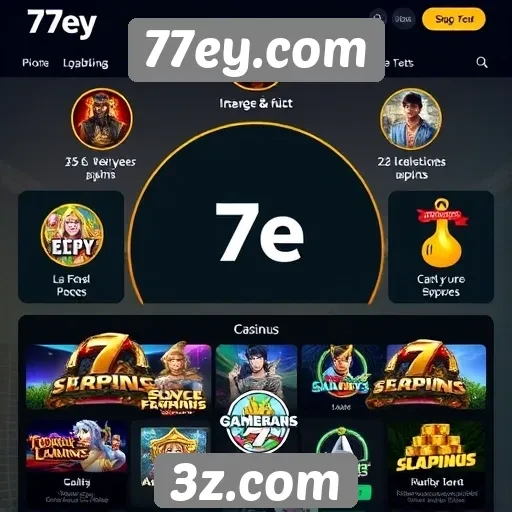 Explorando a interface do site 77ey.com